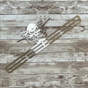 Stainless Steel Medal Hanger Skull 17.5" Long x 5'5" High Sports Awards